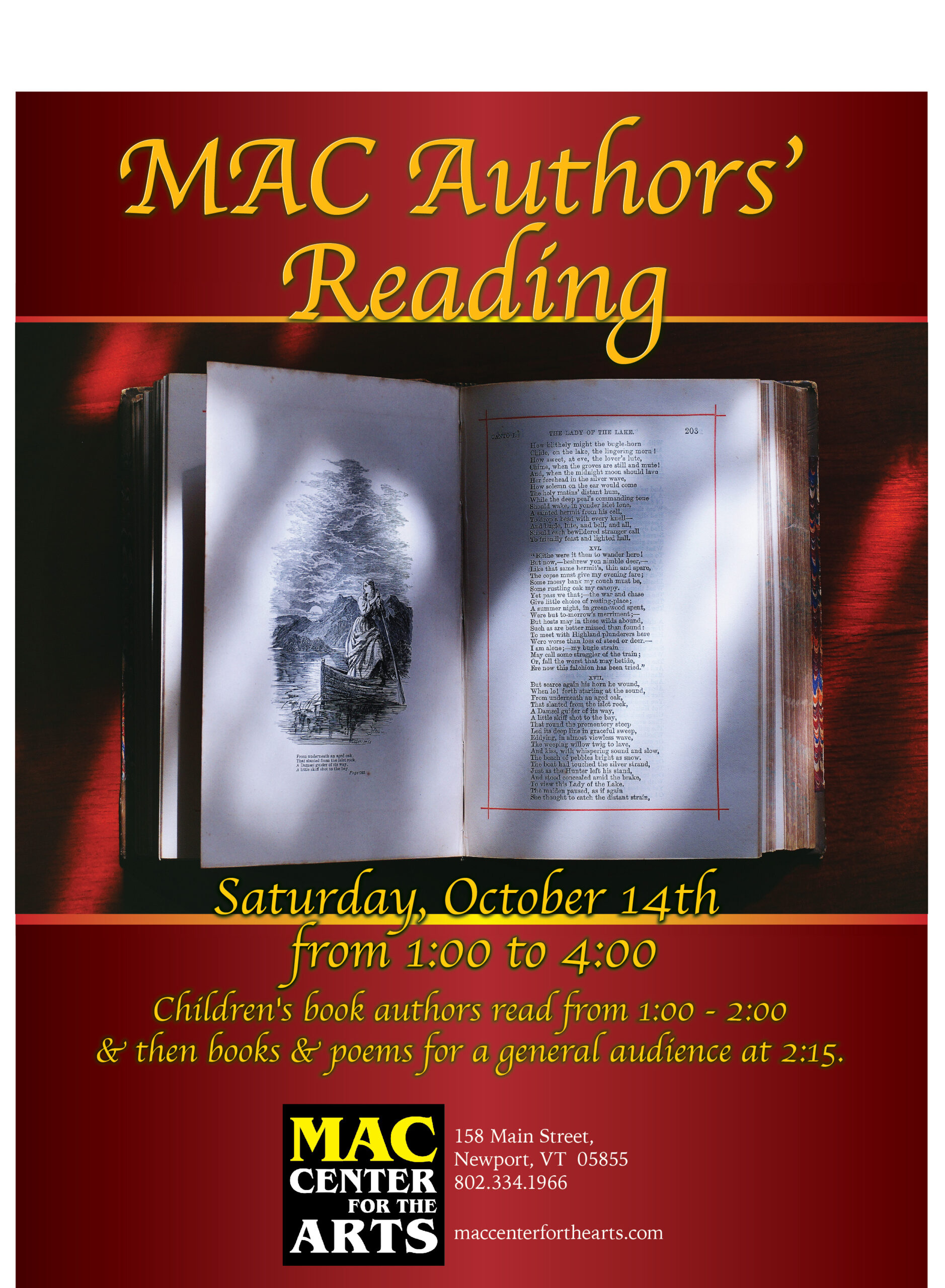 Author's Reading Flyer